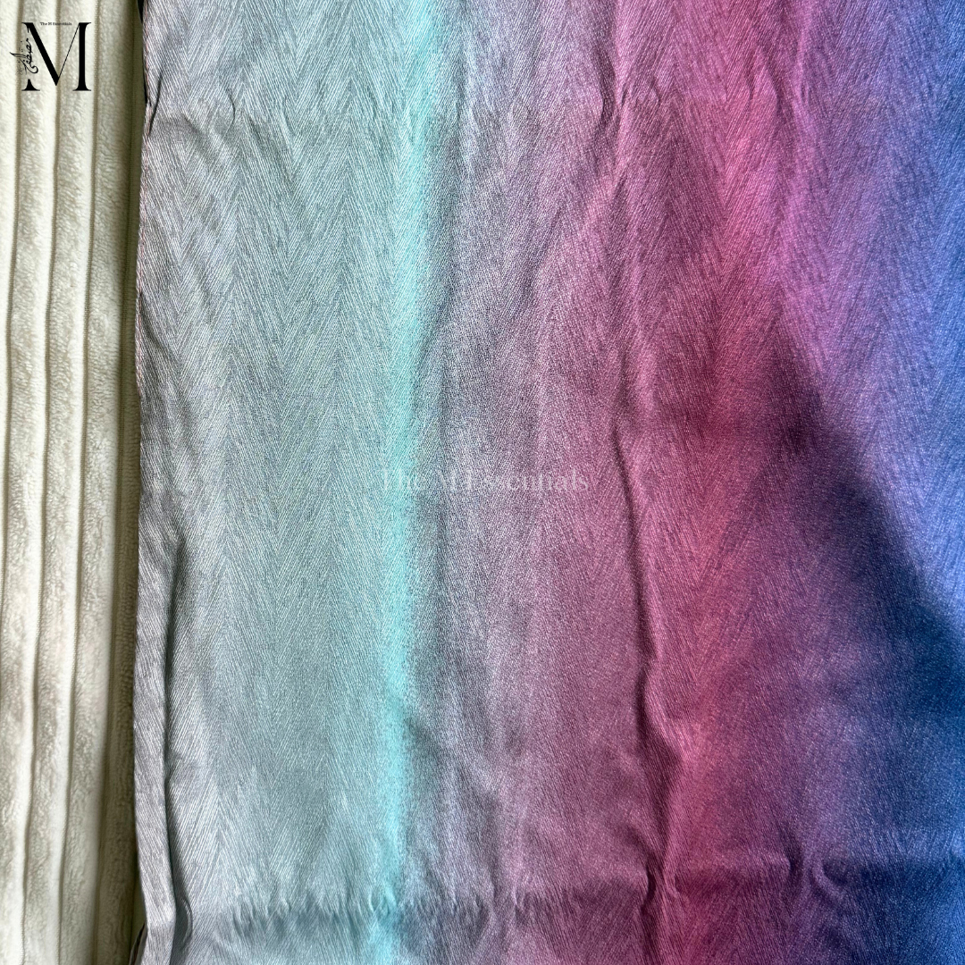 Purple Ombre Crinkle Silk Hijab | The M Essentials