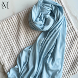 Sky Blue Ribbed Jersey Hijabs Online UAE | Stretch & Comfort | The M Essentials