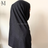 Black Cotton Makhna Hijabs Online UAE | Breathable Everyday Hijabs | The M Essentials