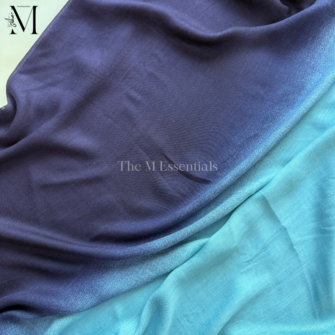 Midnight Blue Ombre - Soft Modal Hijab | The M Essentials