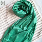 Green Ribbed Jersey Hijabs Online UAE | Stretch & Comfort | The M Essentials