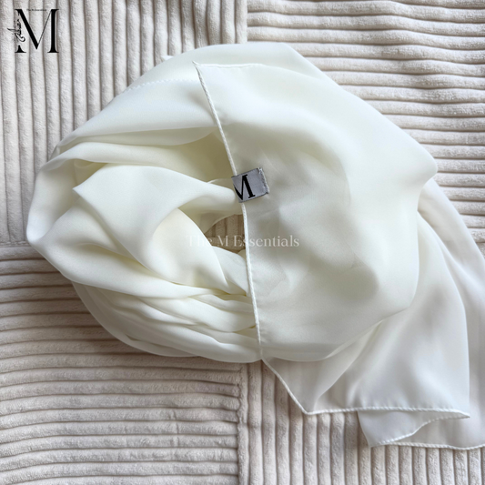 White Premium Chiffon Hijab