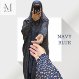 Blue Printed Prayer Chaddar Online UAE | Modest & Elegant | The M Essentials