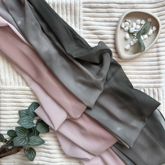 Dark Gray Ombre Chiffon