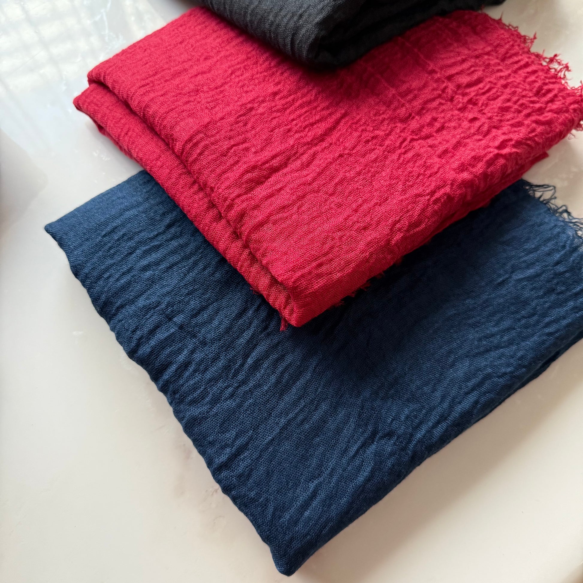 Crimps Cotton Hijabs Online UAE | Breathable Everyday Hijabs | The M Essentials