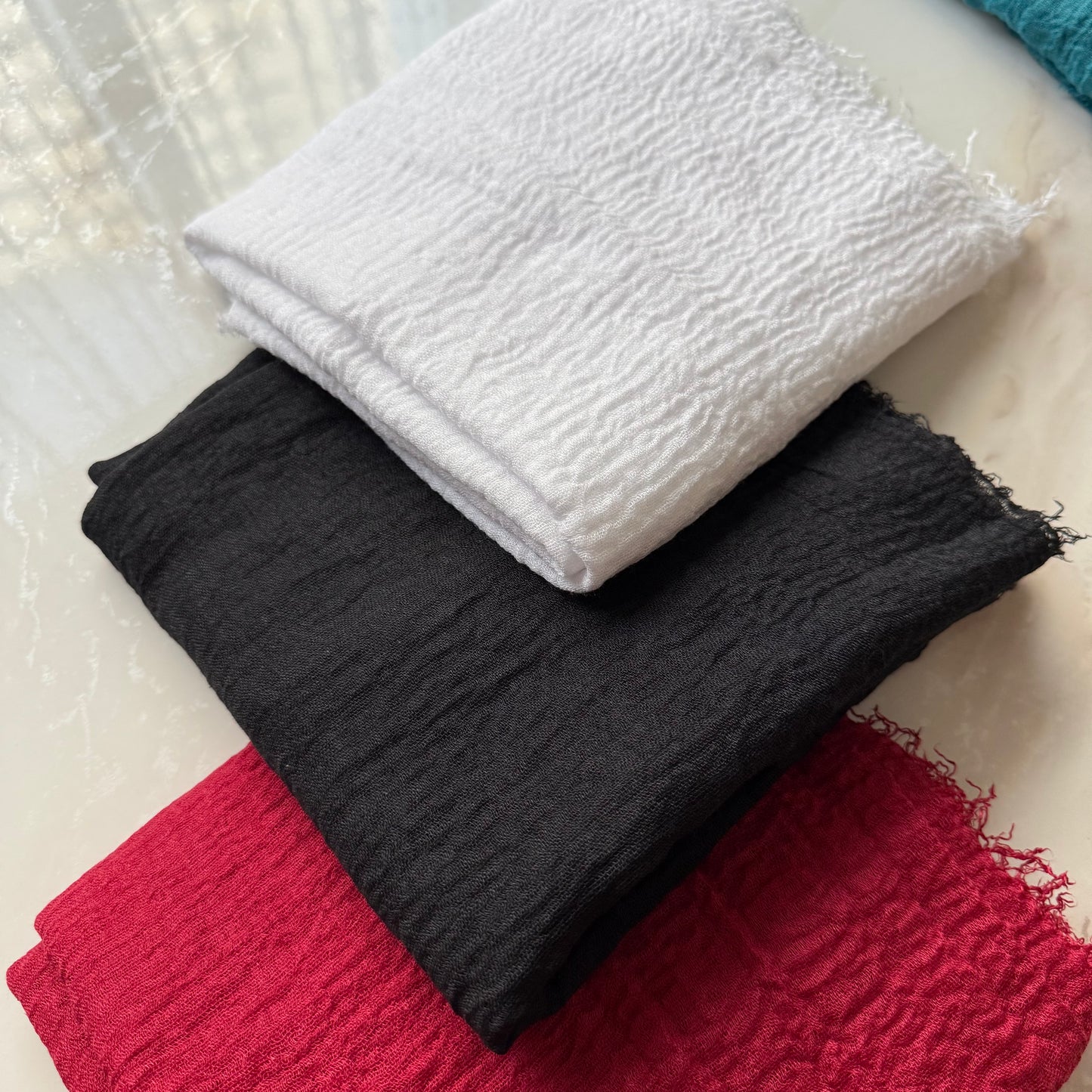 Crimps Cotton Hijabs Online UAE | Breathable Everyday Hijabs | The M Essentials