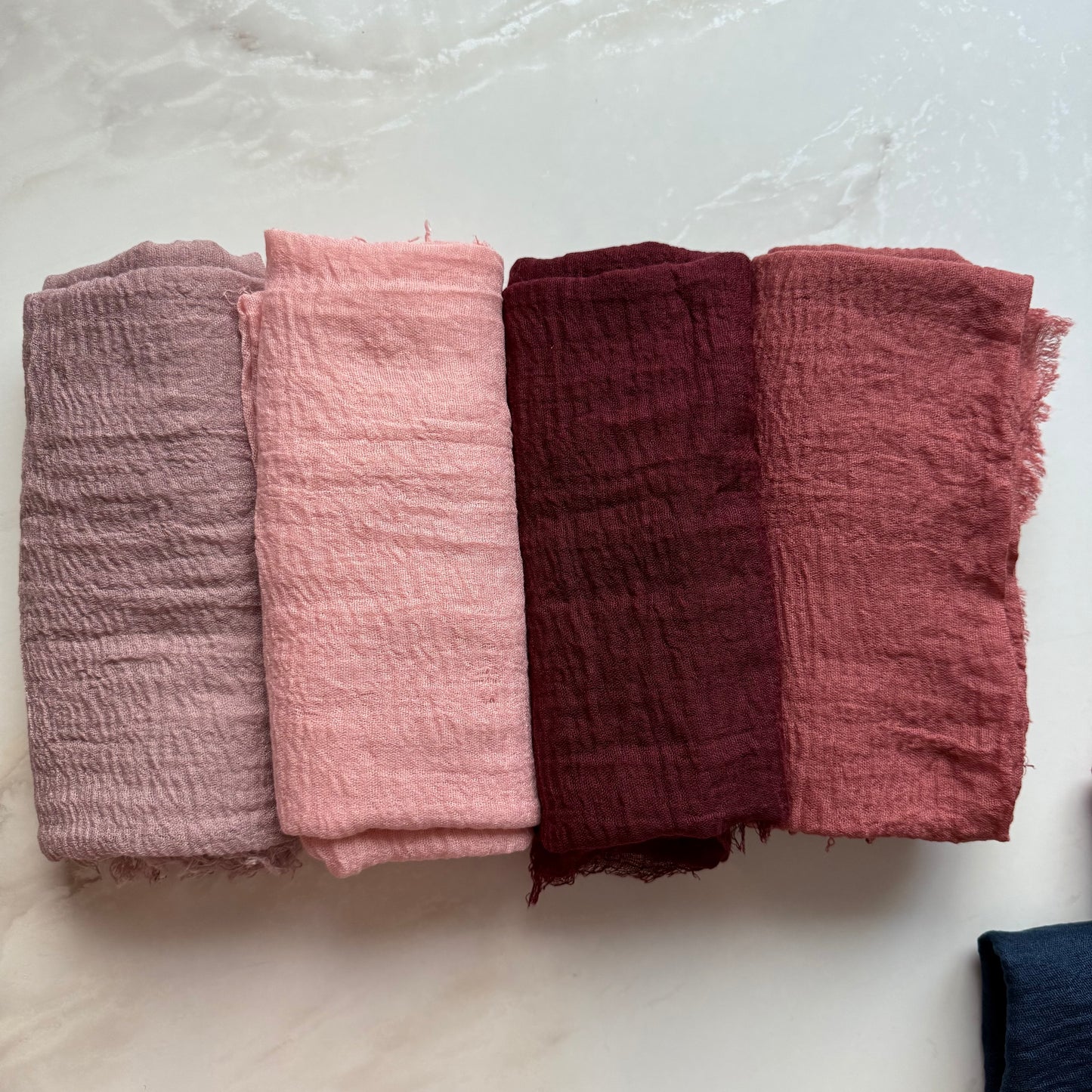 Pastels Crimps Cotton Hijabs Online UAE | Breathable Everyday Hijabs | The M Essentials