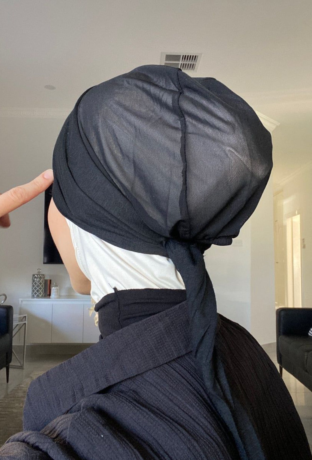 Black Mesh Hijab Cap | The M Essentials