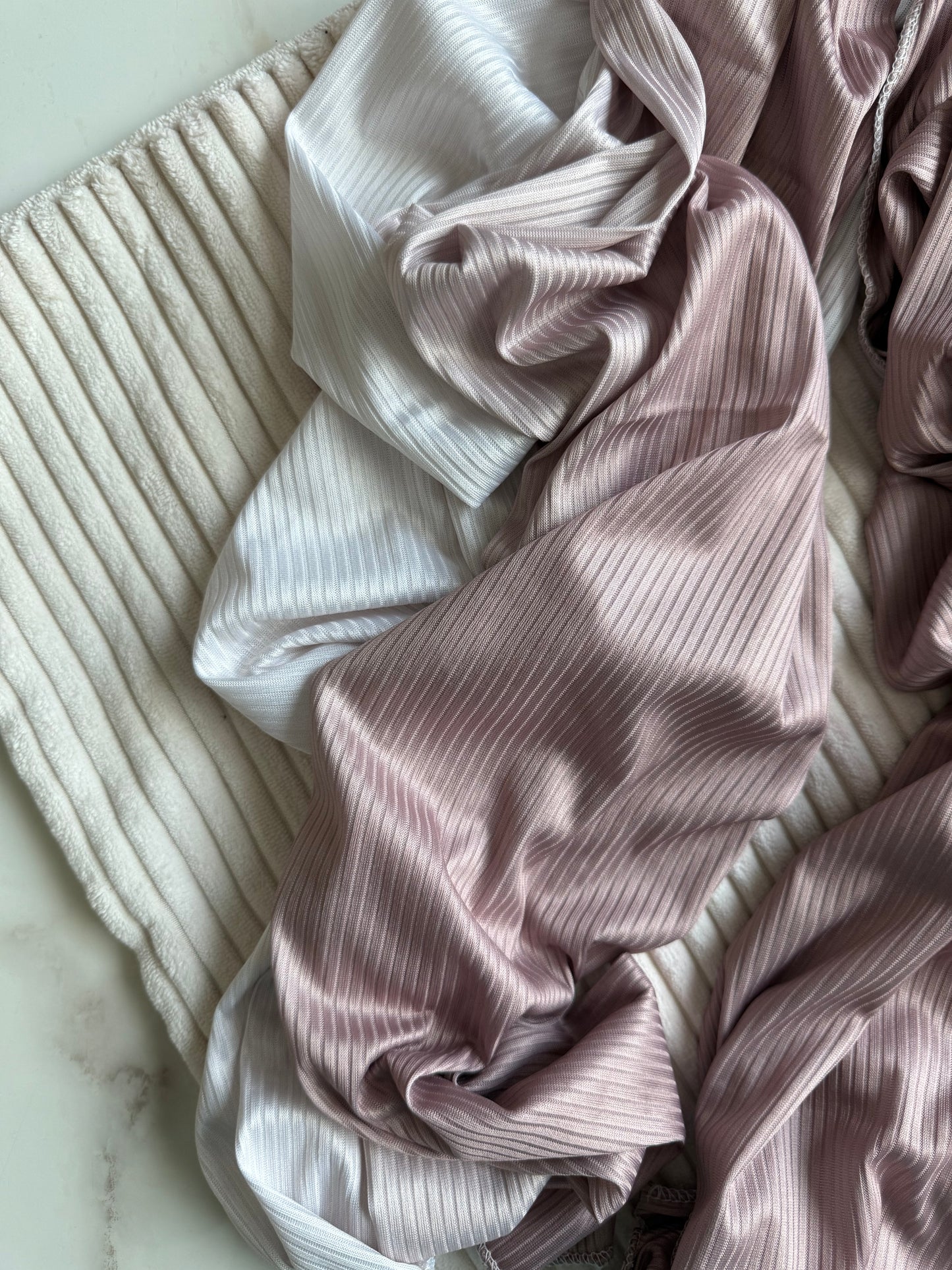 Pink Ribbed Jersey Hijabs Online UAE | Stretch & Comfort | The M Essentials