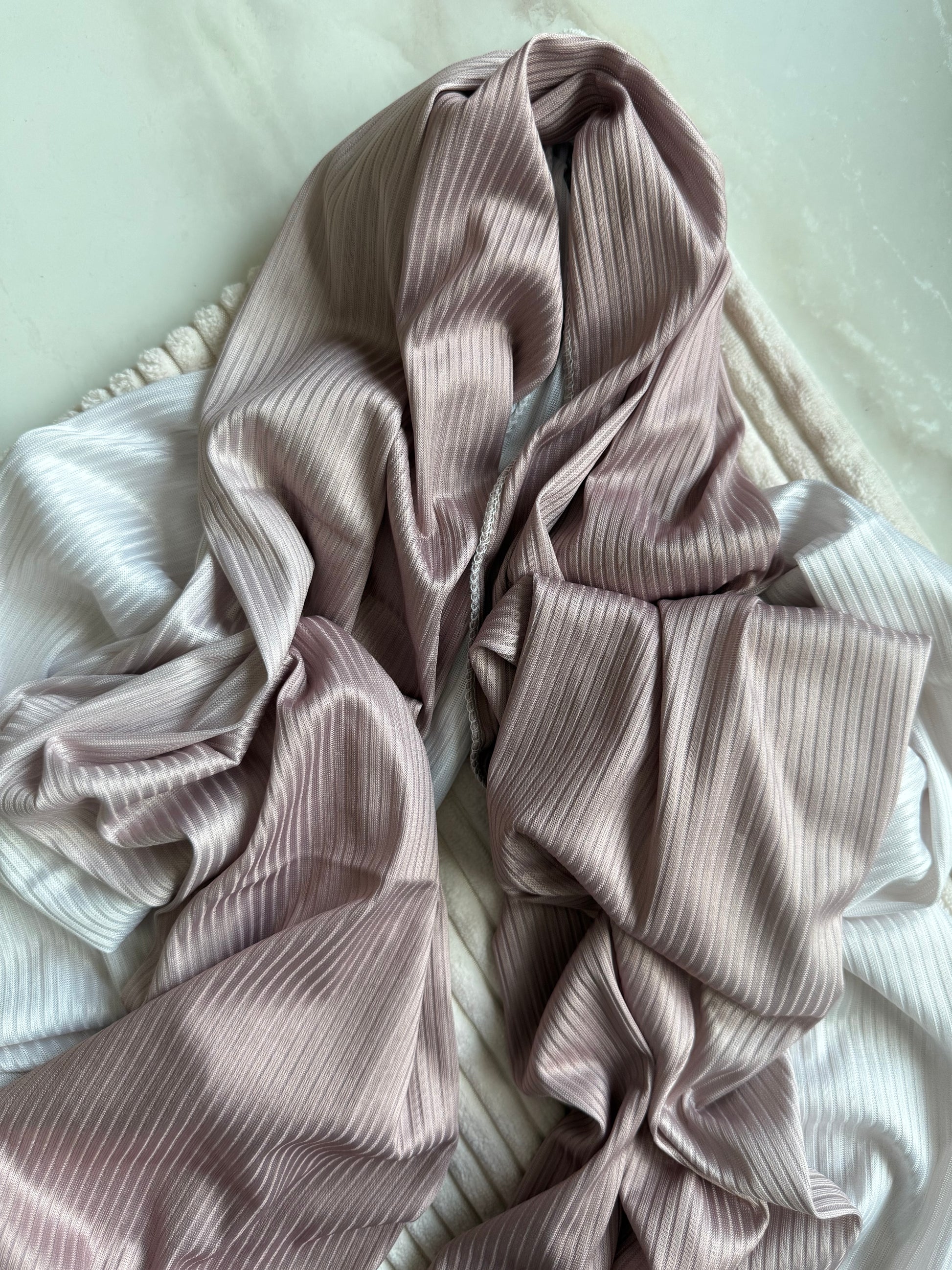 Pink Ribbed Jersey Hijabs Online UAE | Stretch & Comfort | The M Essentials