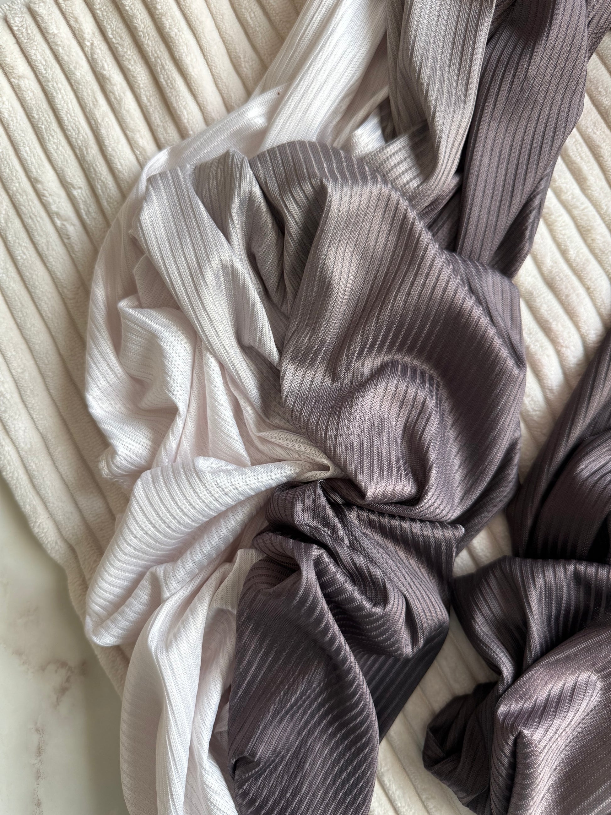 Charcoal Gray Ribbed Jersey Hijabs Online UAE | Stretch & Comfort | The M Essentials