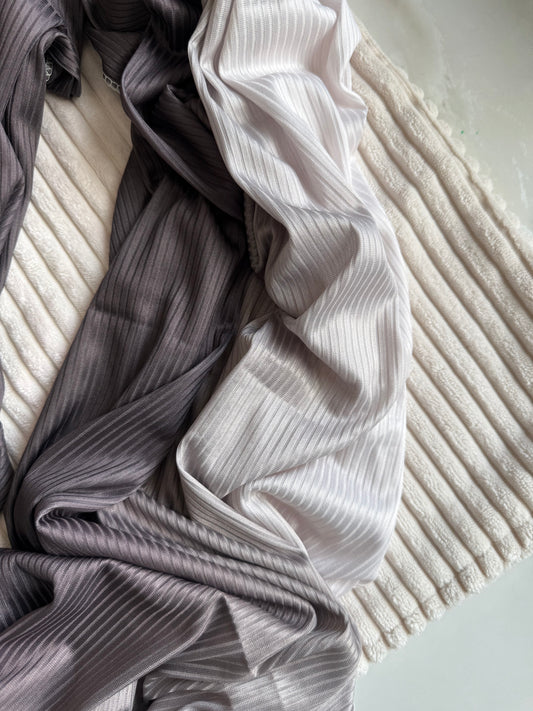 Charcoal Gray Ribbed Jersey Hijabs Online UAE | Stretch & Comfort | The M Essentials