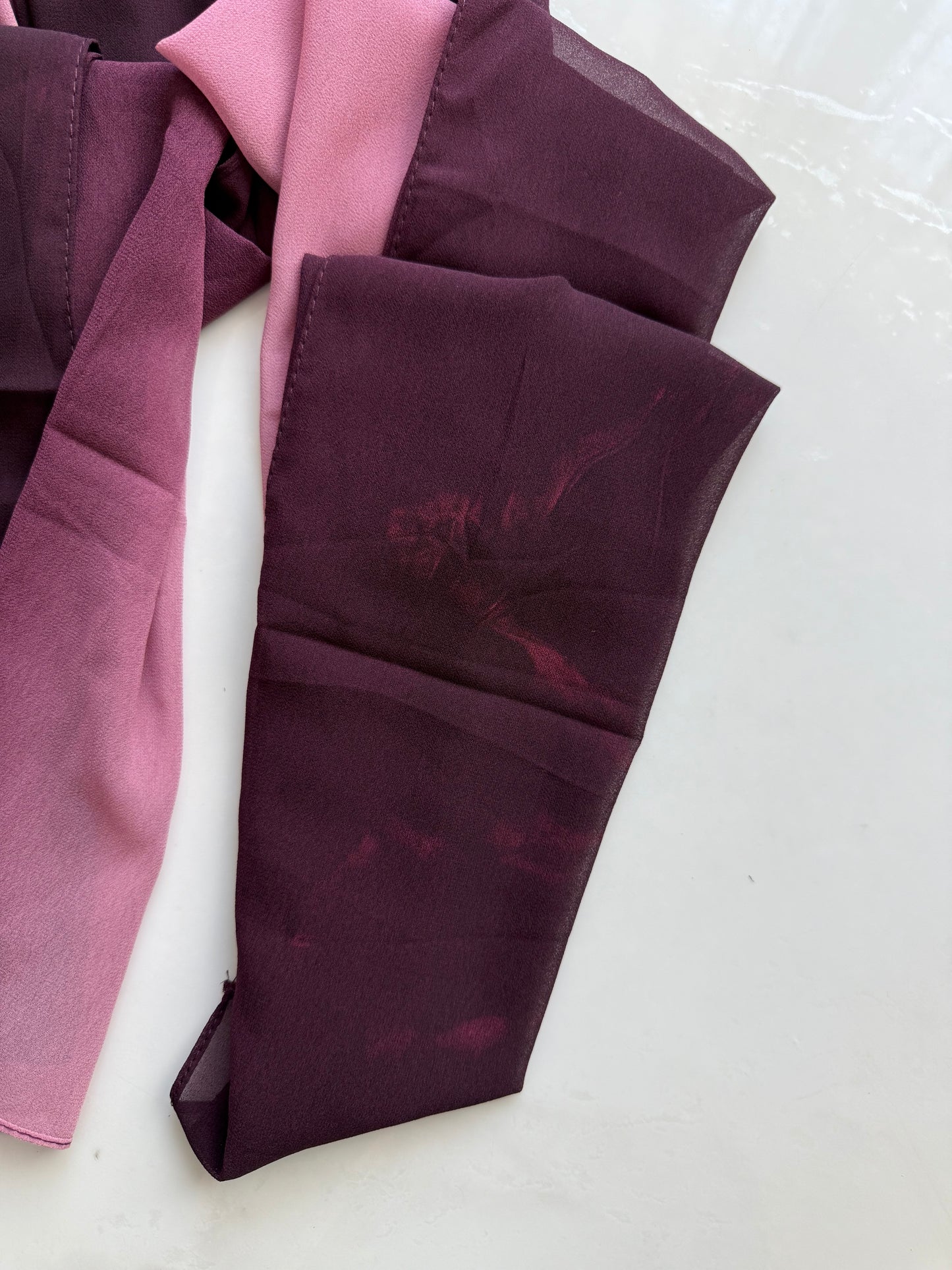 Pink Ombre Chiffon Hijabs Online UAE | Lightweight & Elegant | The M Essentials