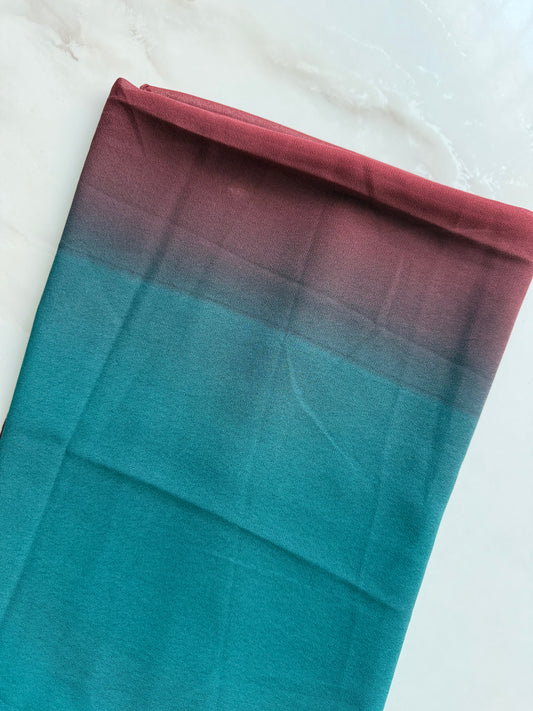 Green Ombre Chiffon Hijabs Online UAE | Lightweight & Elegant | The M Essentials