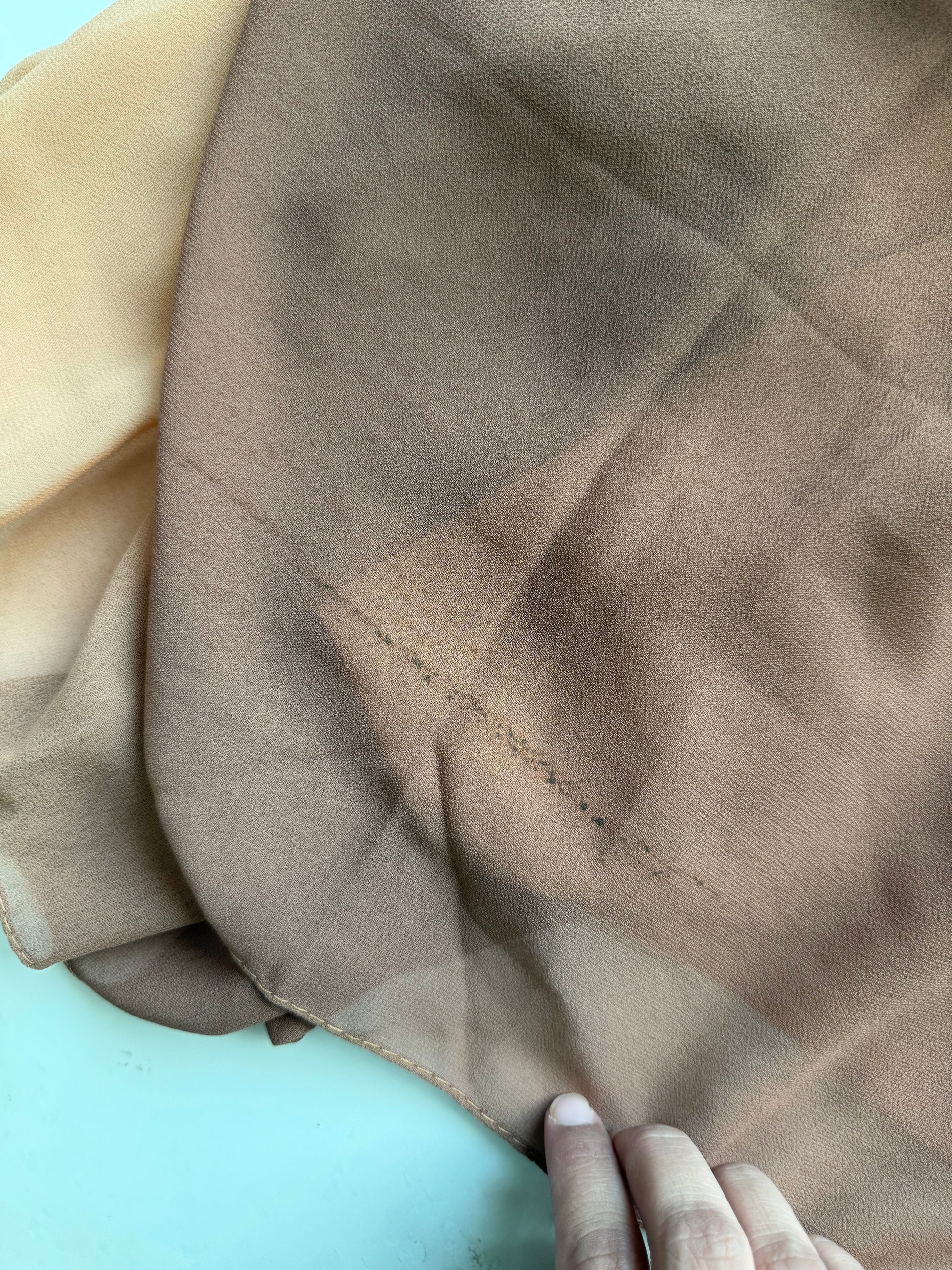 Brown Beige Ombre Chiffon Hijabs Online UAE | Lightweight & Elegant | The M Essentials