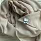 Beige Premium Powder Chiffon Hijab – Neutral & Chic | Made in Indonesia