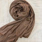 Brown Ribbed Jersey Hijab by The M Essentials