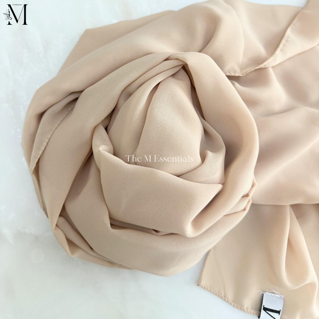Skin Shade Chiffon Hijab