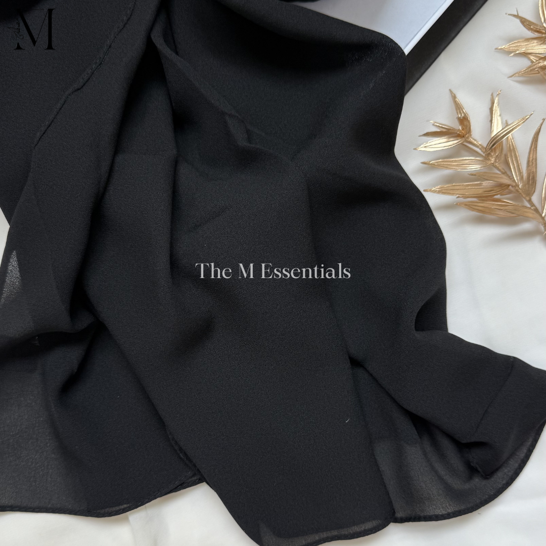 Soft chiffon hijab lightweight no iron scarf for women