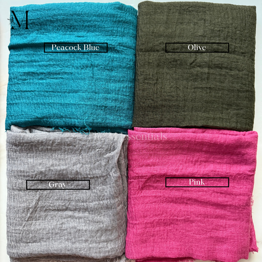 Crimps Cotton Hijabs Online UAE | Breathable Everyday Hijabs | The M Essentials