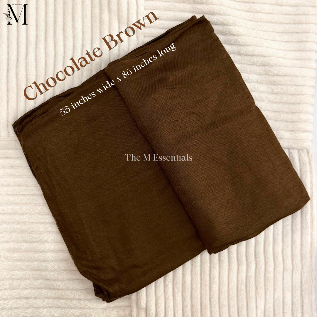 Brown Big Cotton Jersey Hijab