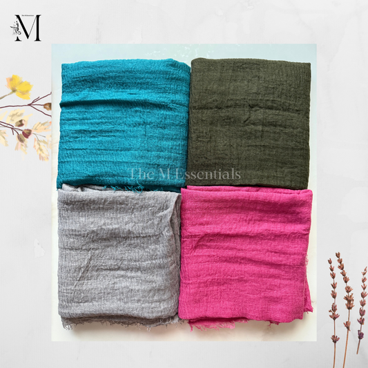 Crimps Cotton Hijabs Online UAE | Breathable Everyday Hijabs | The M Essentials