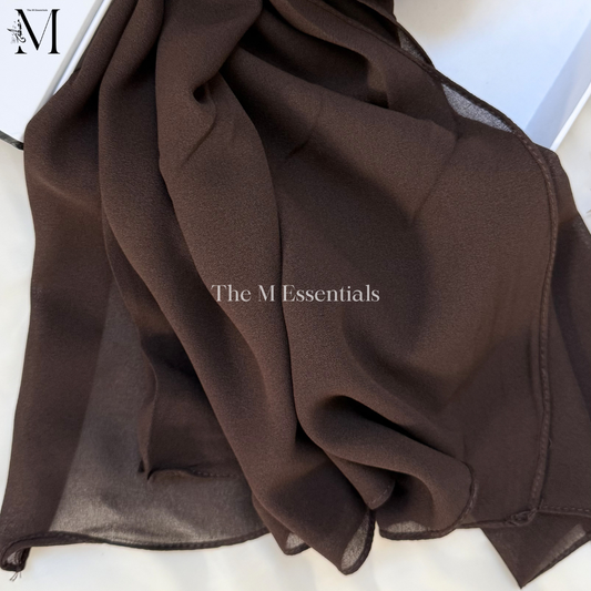 Soft chiffon hijab lightweight no iron scarf for women