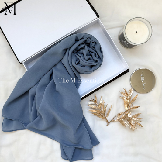 Soft chiffon hijab lightweight no iron scarf for women