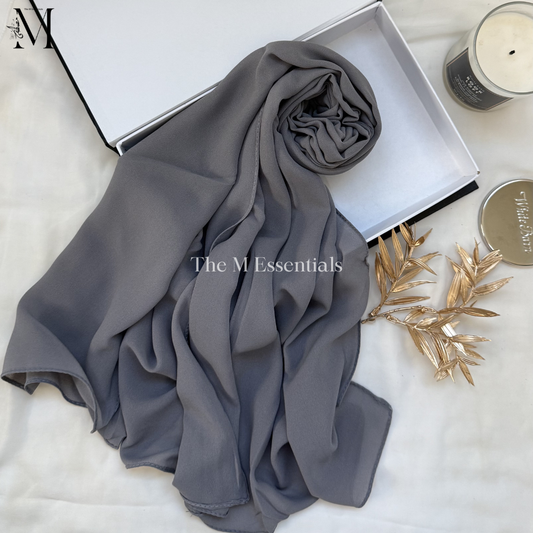 Soft chiffon hijab lightweight no iron scarf for women