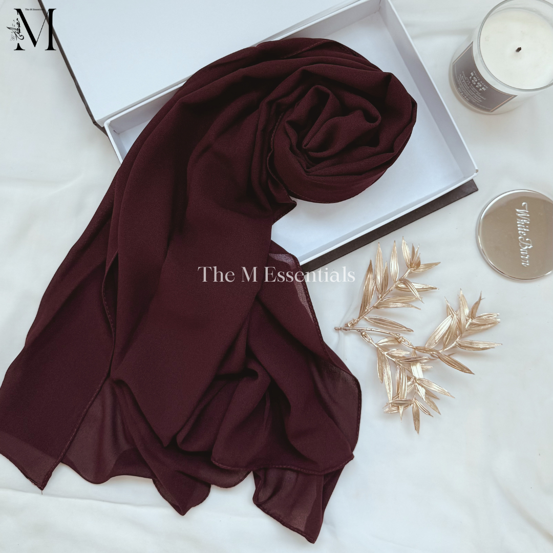 Soft chiffon hijab lightweight no iron scarf for women