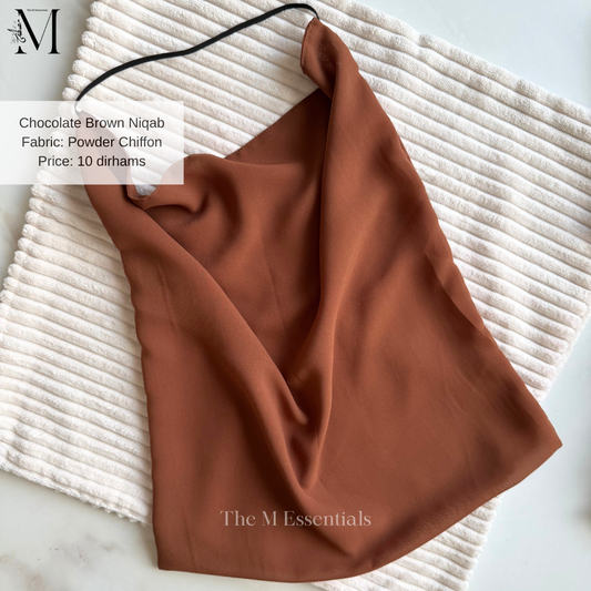 Chocolate Brown Chiffon Niqaab / Veil