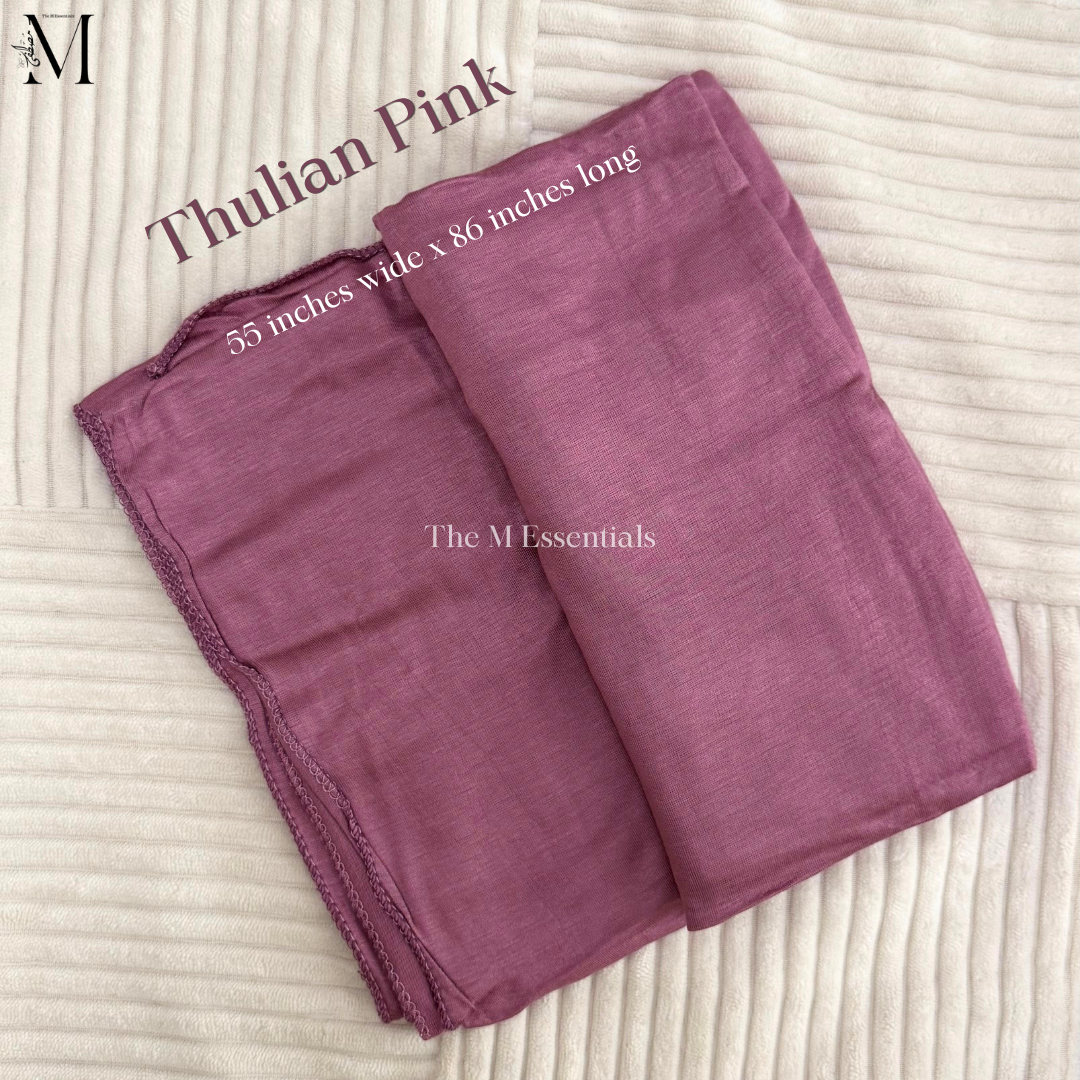 Thulian Pink Big Cotton Jersey Hijab