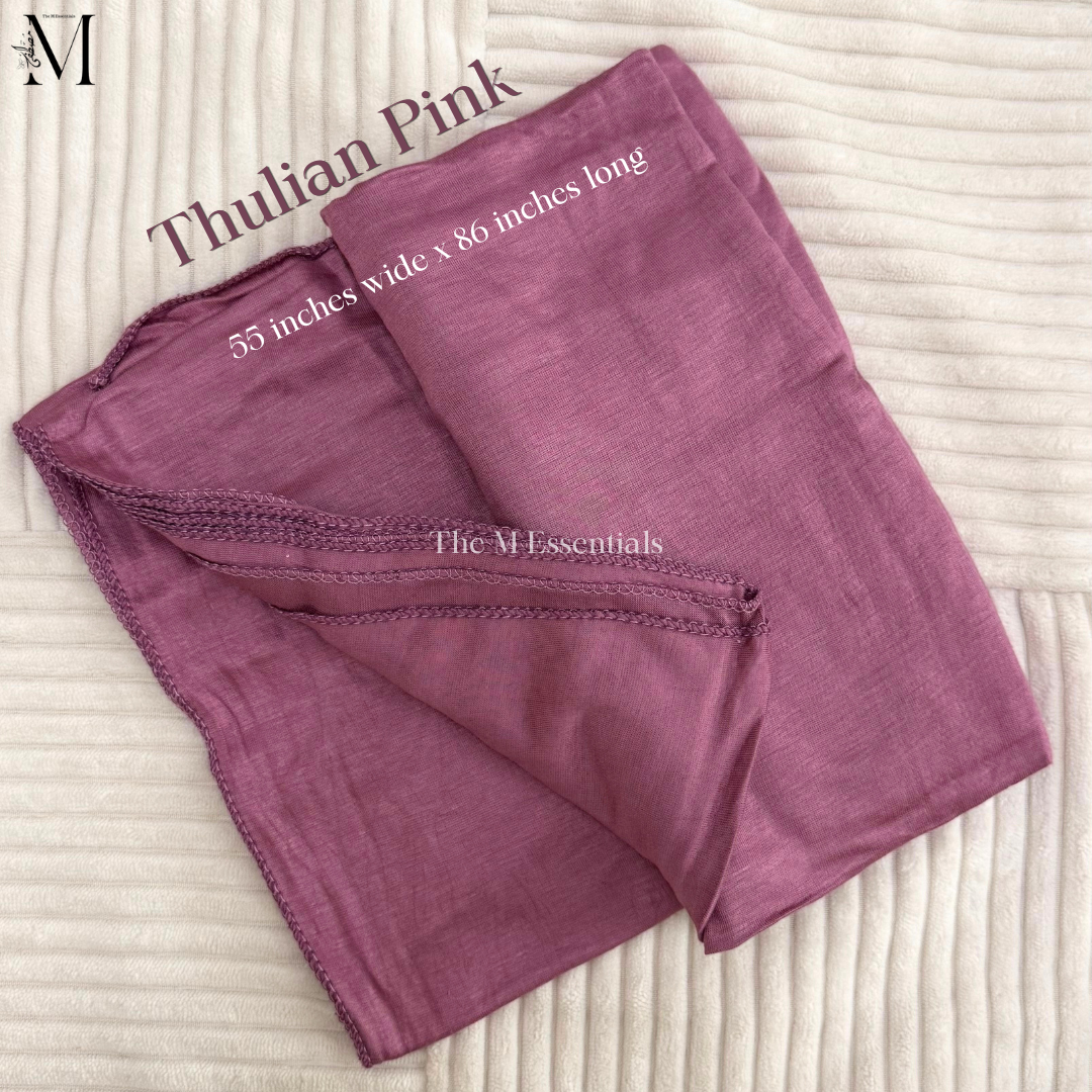 Thulian Pink Big Cotton Jersey Hijab