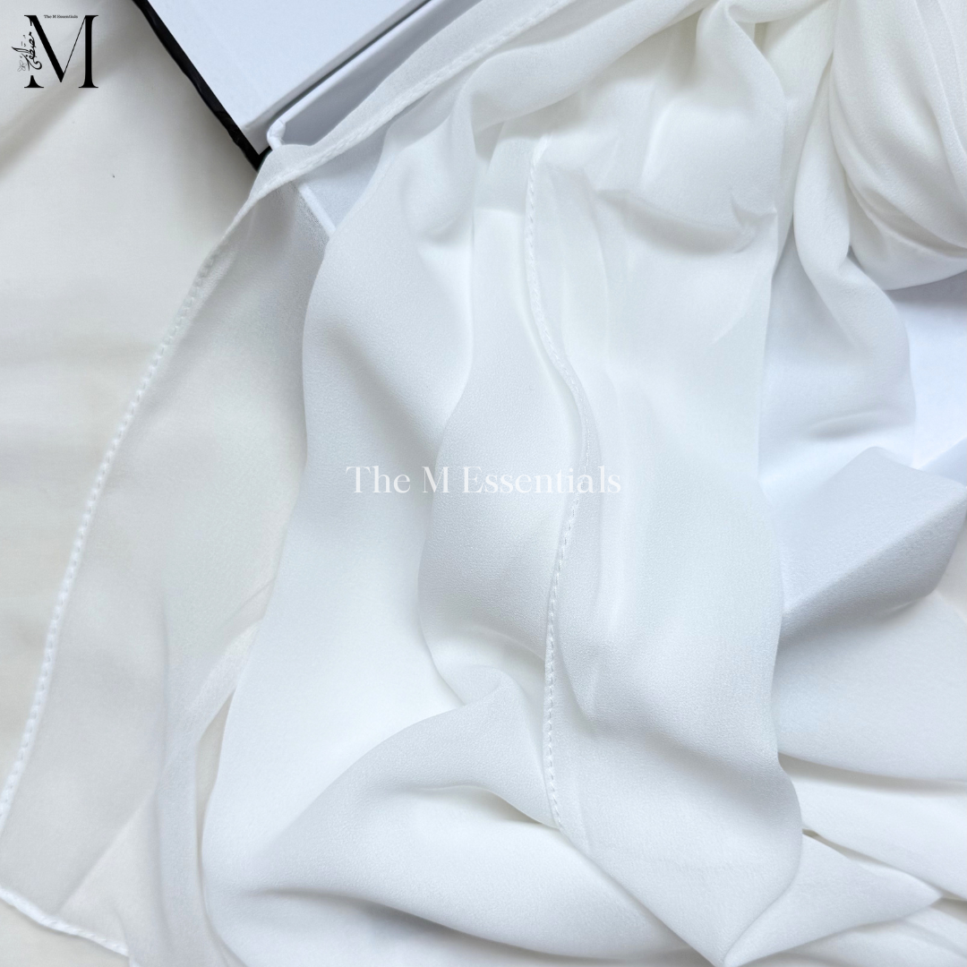 Soft chiffon hijab lightweight no iron scarf for women